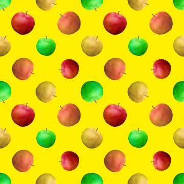 Seamless background, apples Stock Illustration