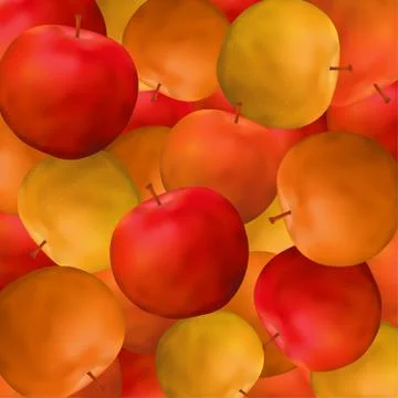 Seamless background, apples Stock Illustration