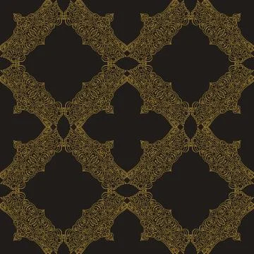 Seamless background in Arabic style Stock Illustration