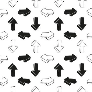 Seamless background with arrows Illustrazione stock