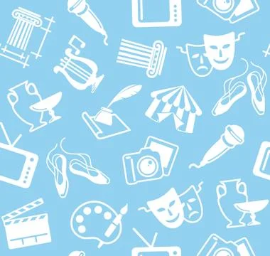 Seamless background of arts Stock Illustration