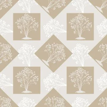 Seamless background, autumn trees Stock Illustration