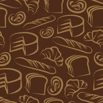 Seamless background with baking items Stock Illustration