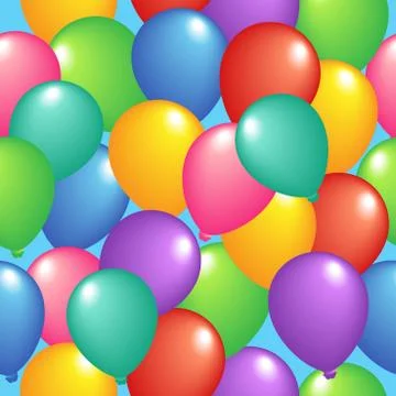 Seamless background with balloons  Stock Illustration