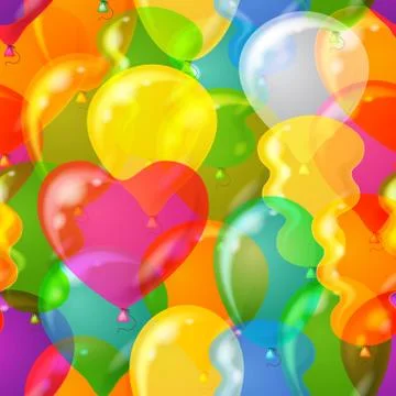 Seamless Background with Balloons Stock Illustration