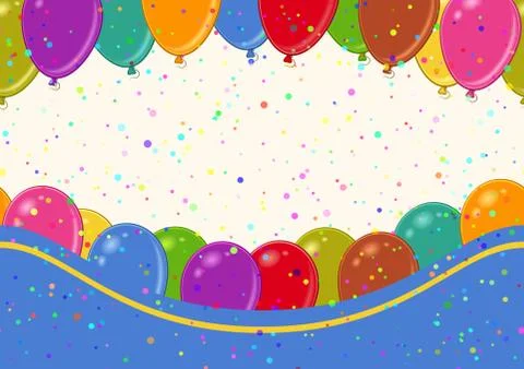 Seamless Background with Balloons Stock Illustration