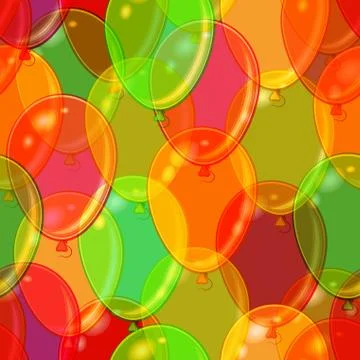 Seamless Background with Balloons Illustrazione stock