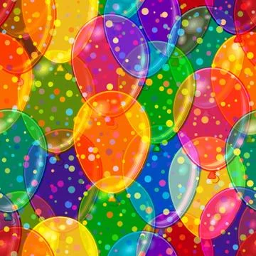 Seamless Background with Balloons Stock Illustration