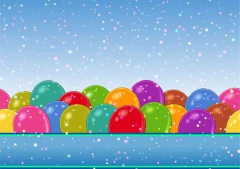 Seamless Background with Balloons Stock Illustration