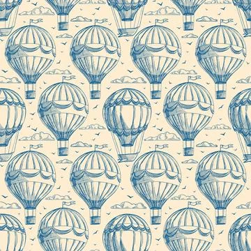Seamless background with balloons Ilustración de archivo