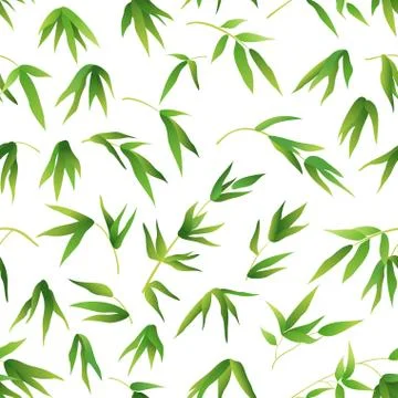 Seamless Background, Bamboo Leaves Illustrazione stock