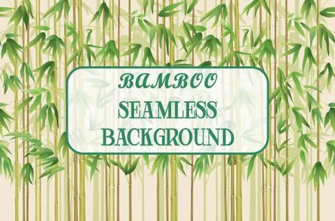Seamless Background, Bamboo Plants Stock Illustration