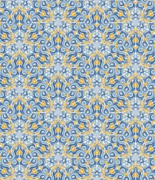 Seamless background baroque style Stock Illustration