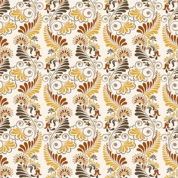 Seamless background baroque style Stock Illustration