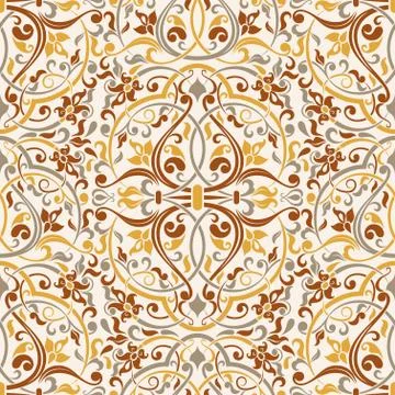 Seamless background baroque style Stock Illustration