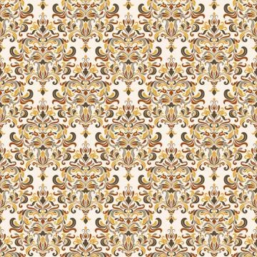 Seamless background baroque style Stock Illustration