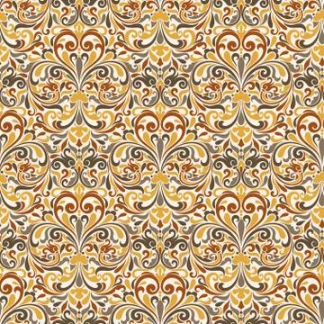 Seamless background baroque style Stock Illustration