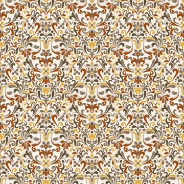 Seamless background baroque style Stock Illustration