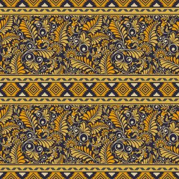 Seamless background baroque style Stock Illustration
