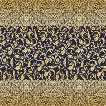 Seamless background baroque style Stock Illustration