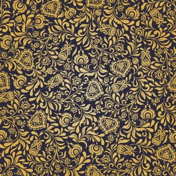 Seamless background baroque style Illustrazione stock