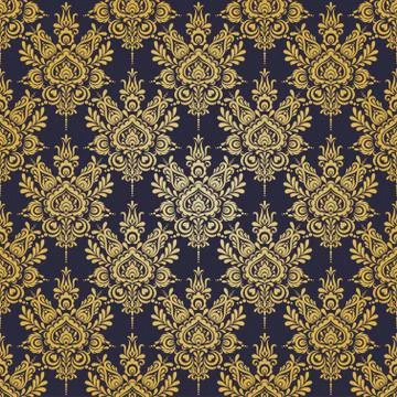 Seamless background baroque style Stock Illustration