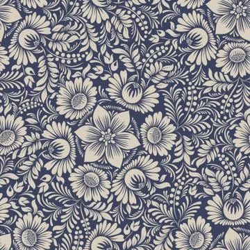 Seamless background baroque style Stock Illustration