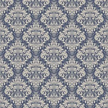 Seamless background baroque style Stock Illustration