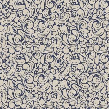 Seamless background baroque style Stock Illustration