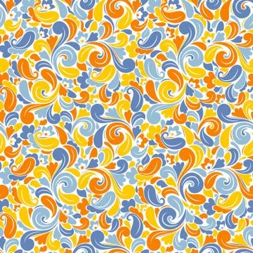 Seamless background baroque style Stock Illustration