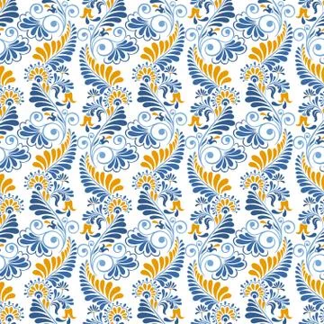 Seamless background baroque style Stock Illustration