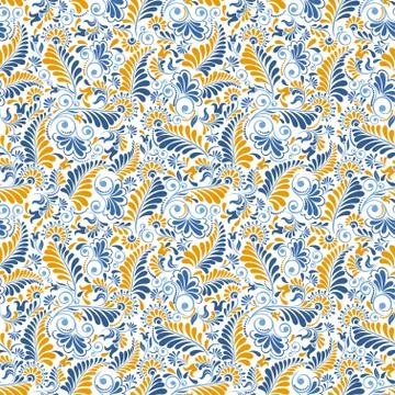 Seamless background baroque style Stock Illustration