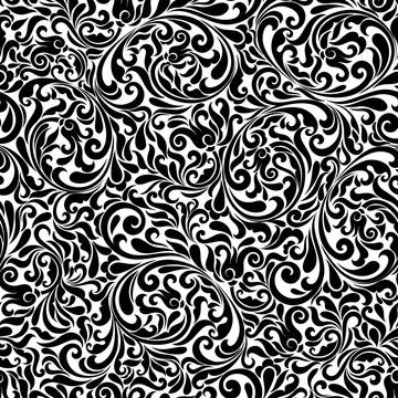 Seamless background baroque style Stock Illustration