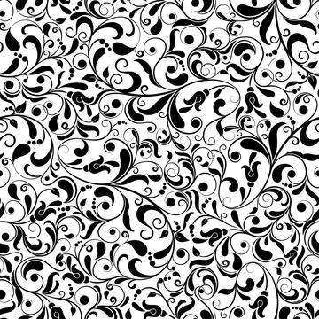 Seamless background baroque style Stock Illustration