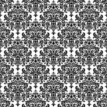 Seamless background baroque style Stock Illustration