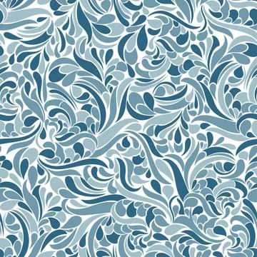 Seamless background baroque style Stock Illustration