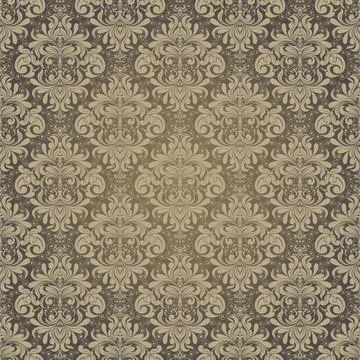 Seamless background baroque style Stock Illustration