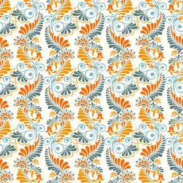 Seamless background baroque style Stock Illustration