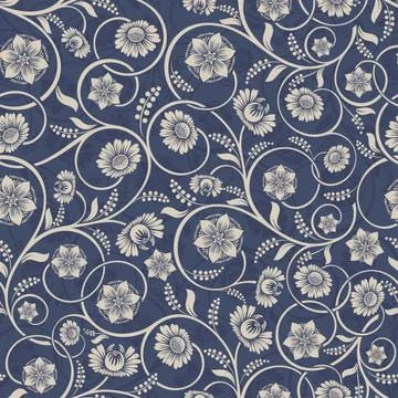 Seamless background baroque style Stock Illustration