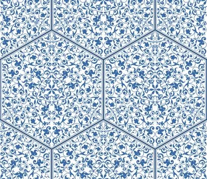 Seamless background baroque style Stock Illustration