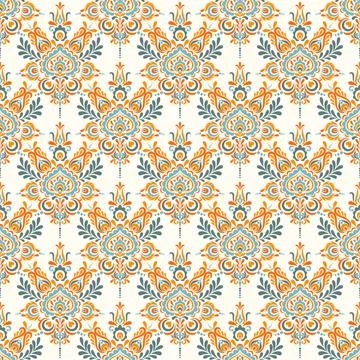 Seamless background baroque style Stock Illustration