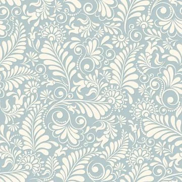 Seamless background baroque style Stock Illustration