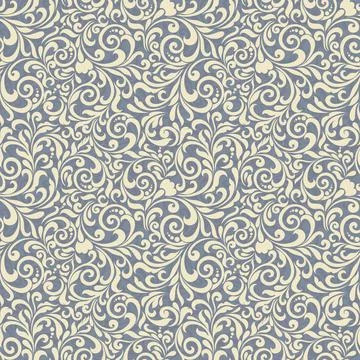 Seamless background baroque style Stock Illustration