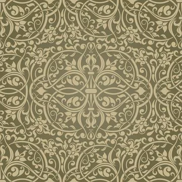 Seamless background baroque style Stock Illustration