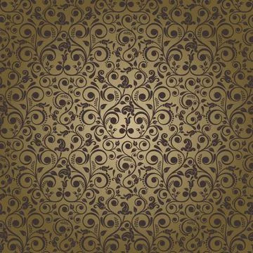 Seamless background baroque style Stock Illustration