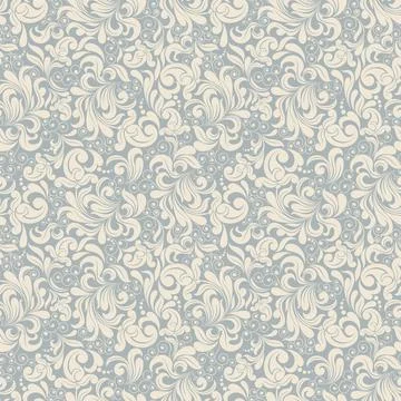 Seamless background baroque style Stock Illustration