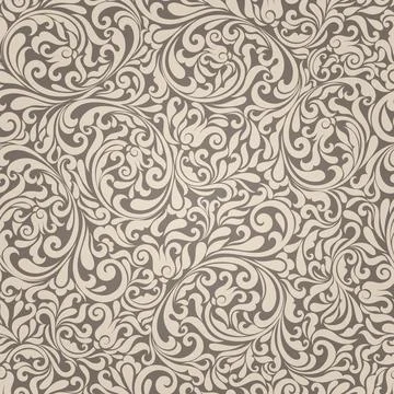 Seamless background baroque style Stock Illustration