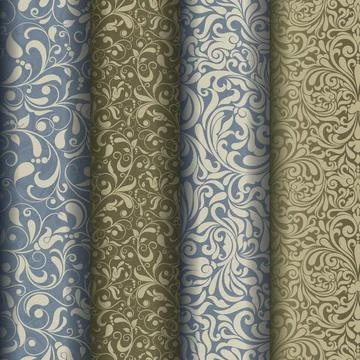 Seamless background baroque style Stock Illustration