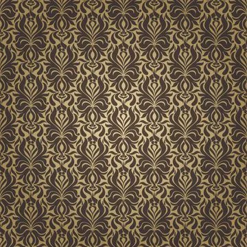 Seamless background baroque style Stock Illustration