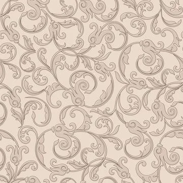 Seamless background baroque style Stock Illustration